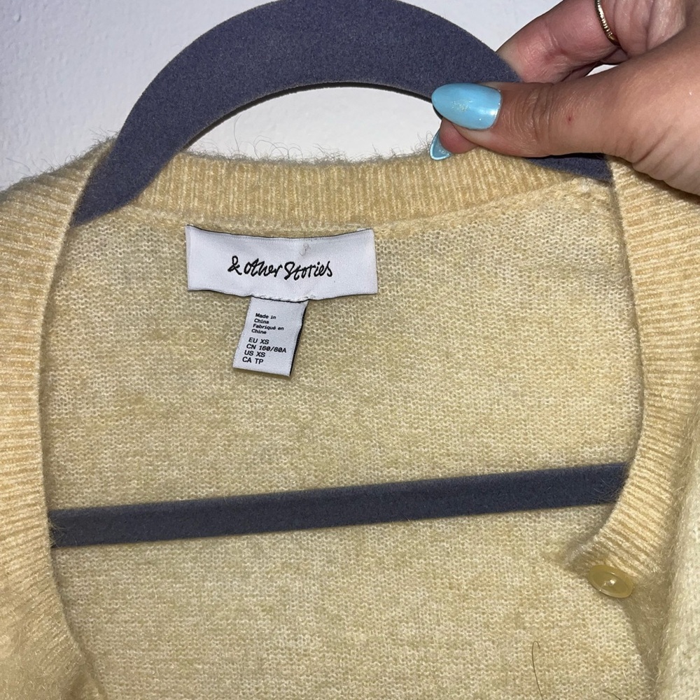 & Other Stories Butter yellow Cardigan